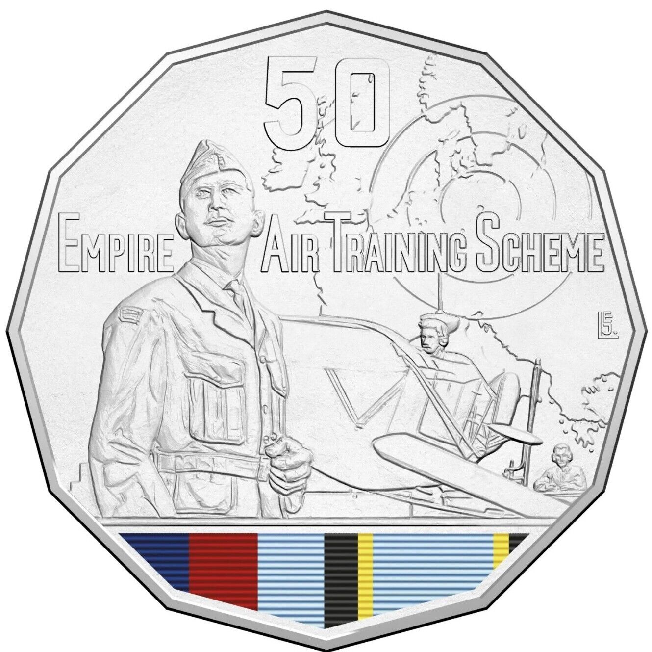 2015 50c Empire Air Training Scheme Carded Coin