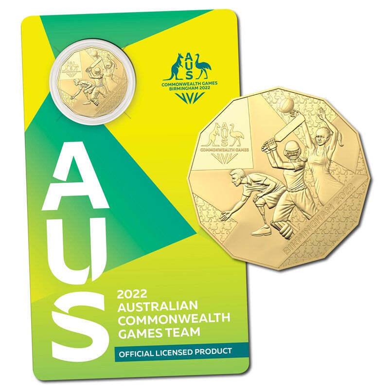 2022 50c Gold Plated Commonwealth Commonwealth Games