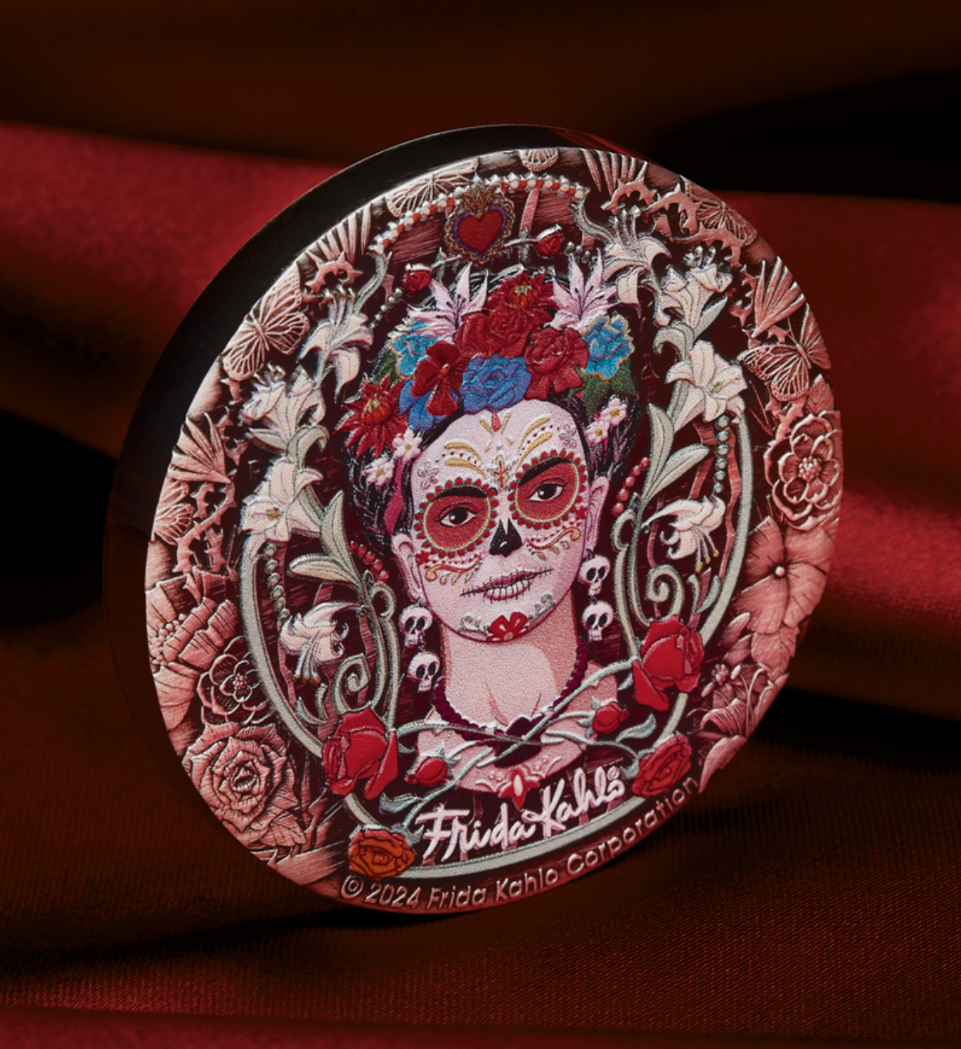 2024 Frida Kahlo 2oz Silver Antiqued Coin
