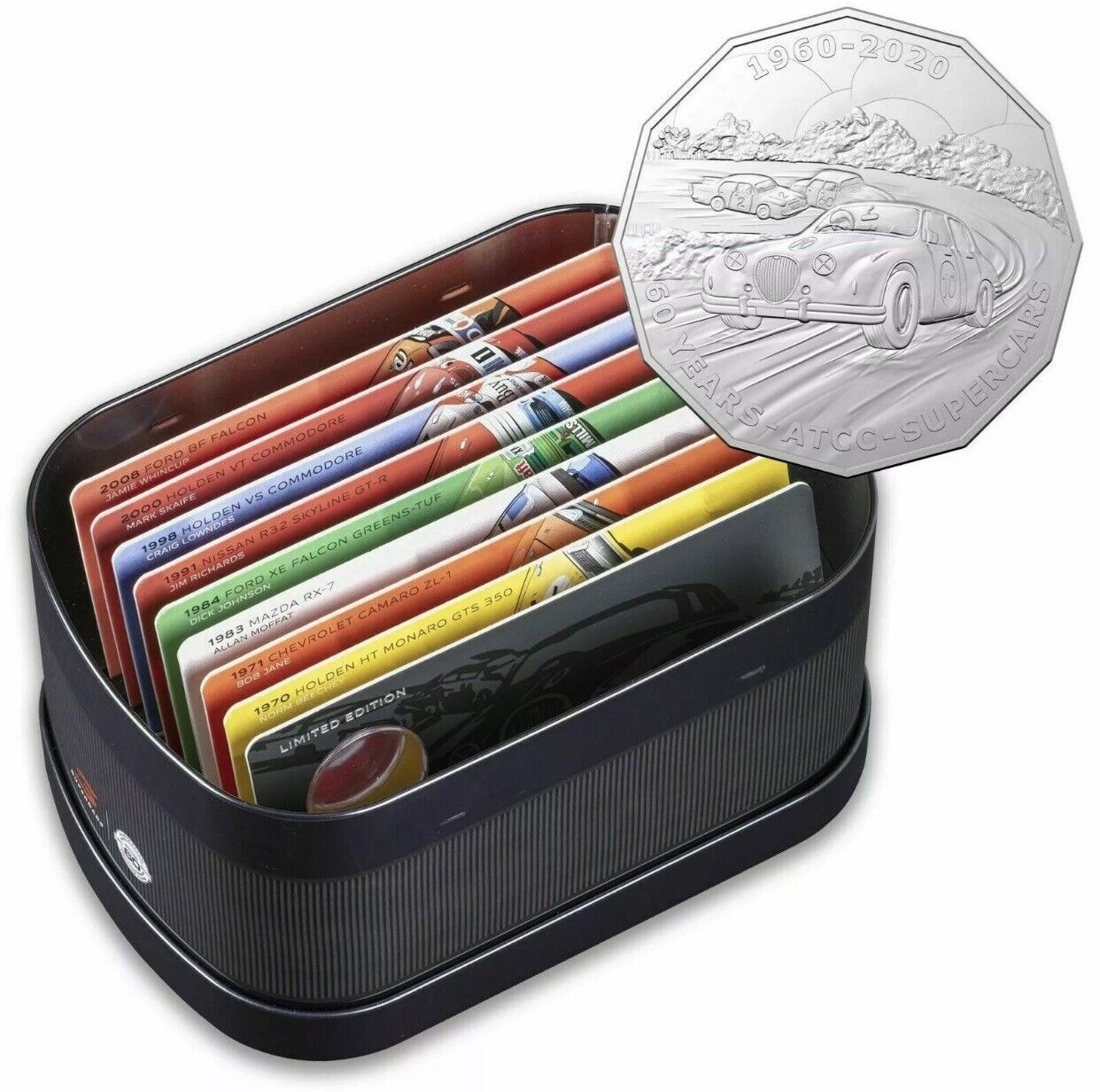2020 50c Supercars 60 Years 9 Coin Set
