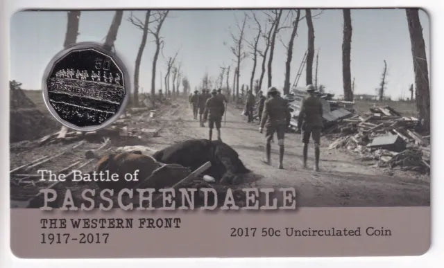 2017 50c Battle Of Passchendaele Carded Coin