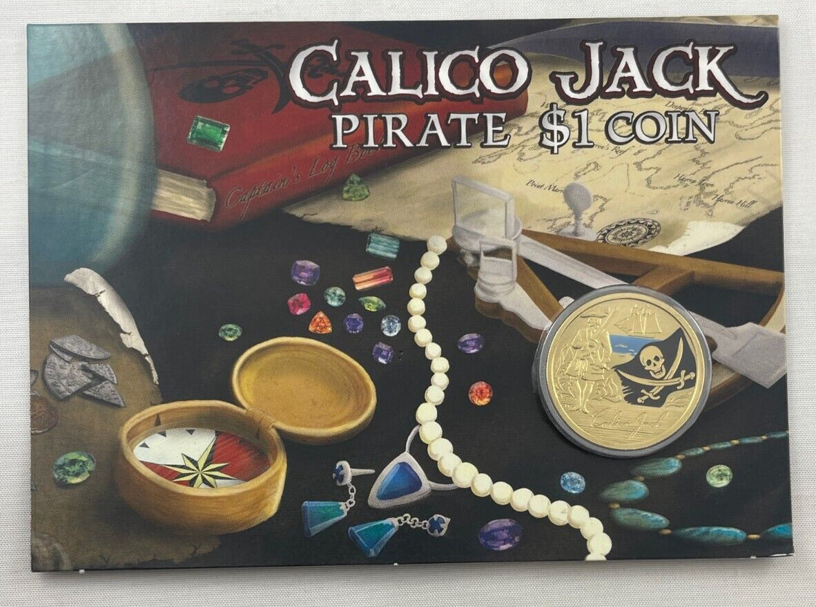2011 $1 Calico Jack Pirate Carded Coin