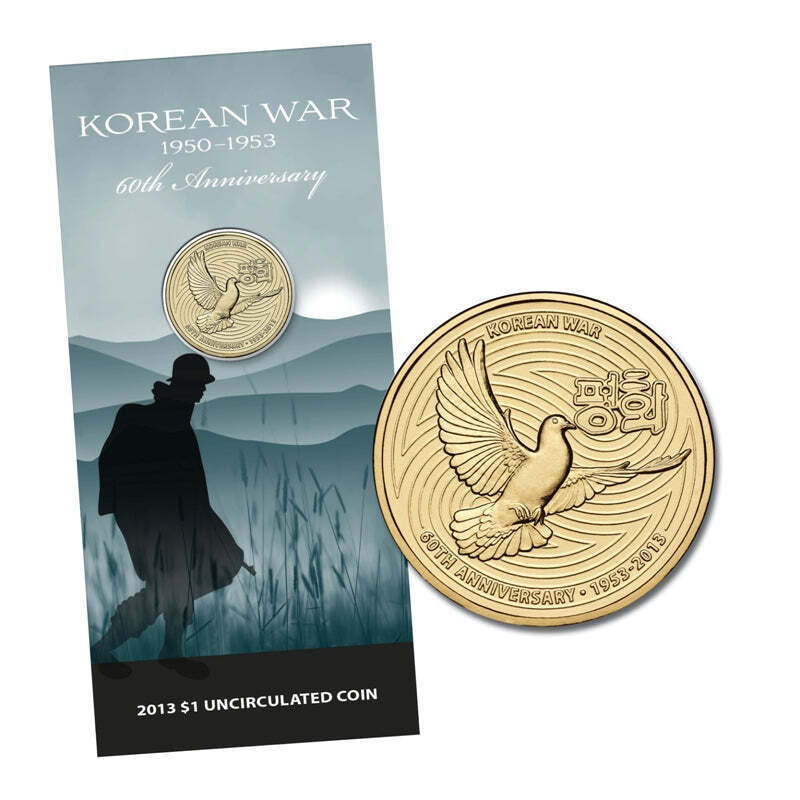 2013 $1 Korean War 60th Anniversary Carded Coin