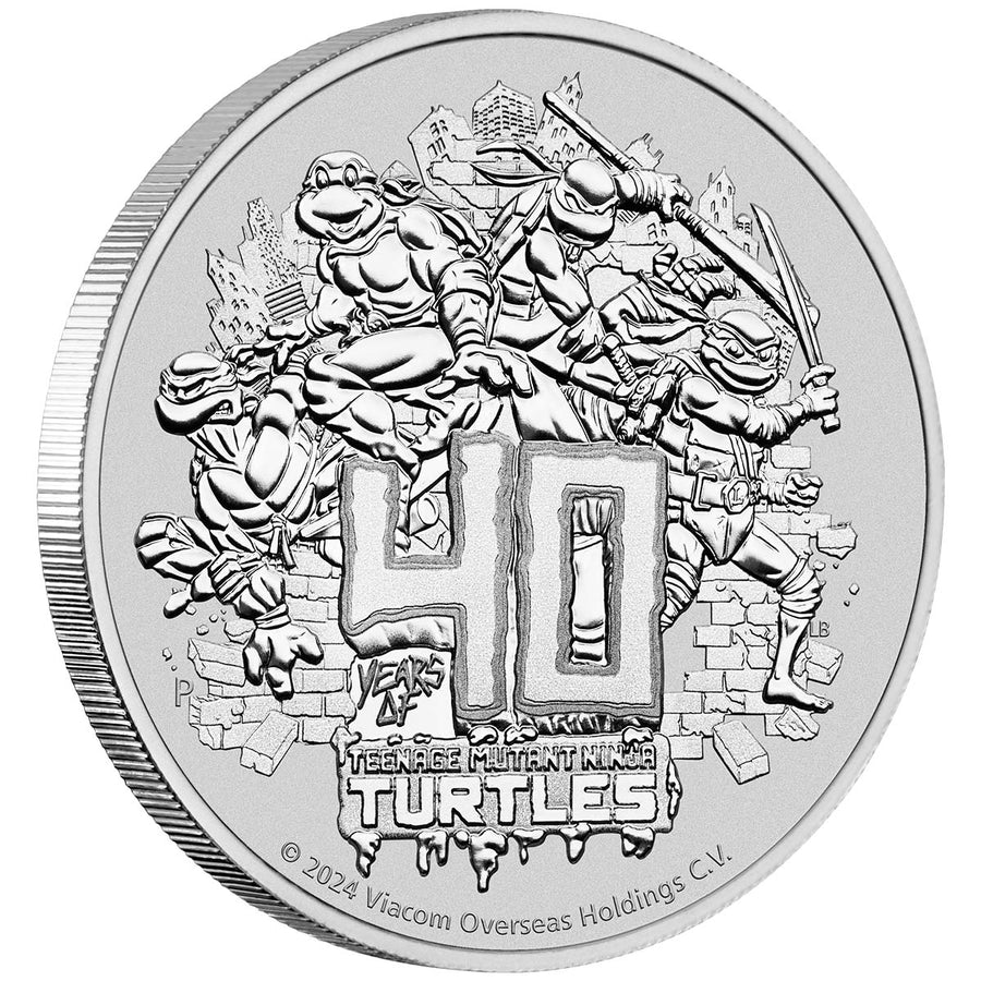 2024 $1 Ninja Turtles 1oz Silver Proof Coin