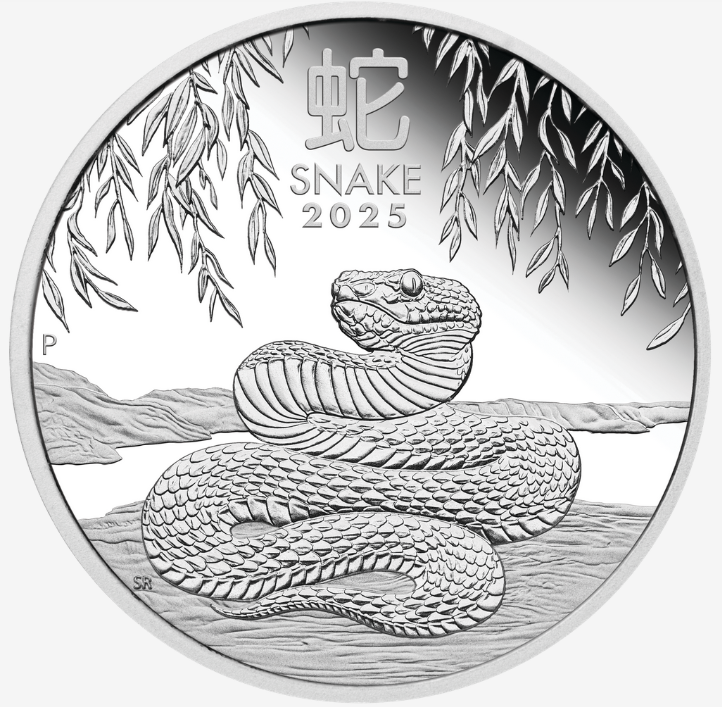 2025 Australian Lunar Series YOT Snake 1oz Silver Proof Coin
