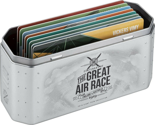 2019 $1 Great Air Race England To Australia 8 Coin Set *NO BOX*