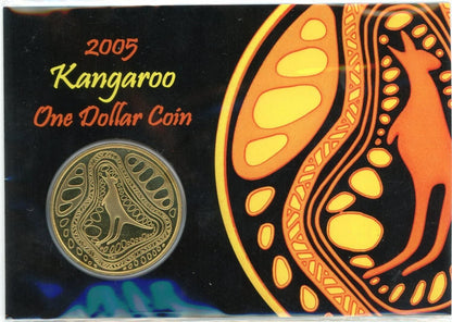 2005 $1 Kangaroo Carded Coin