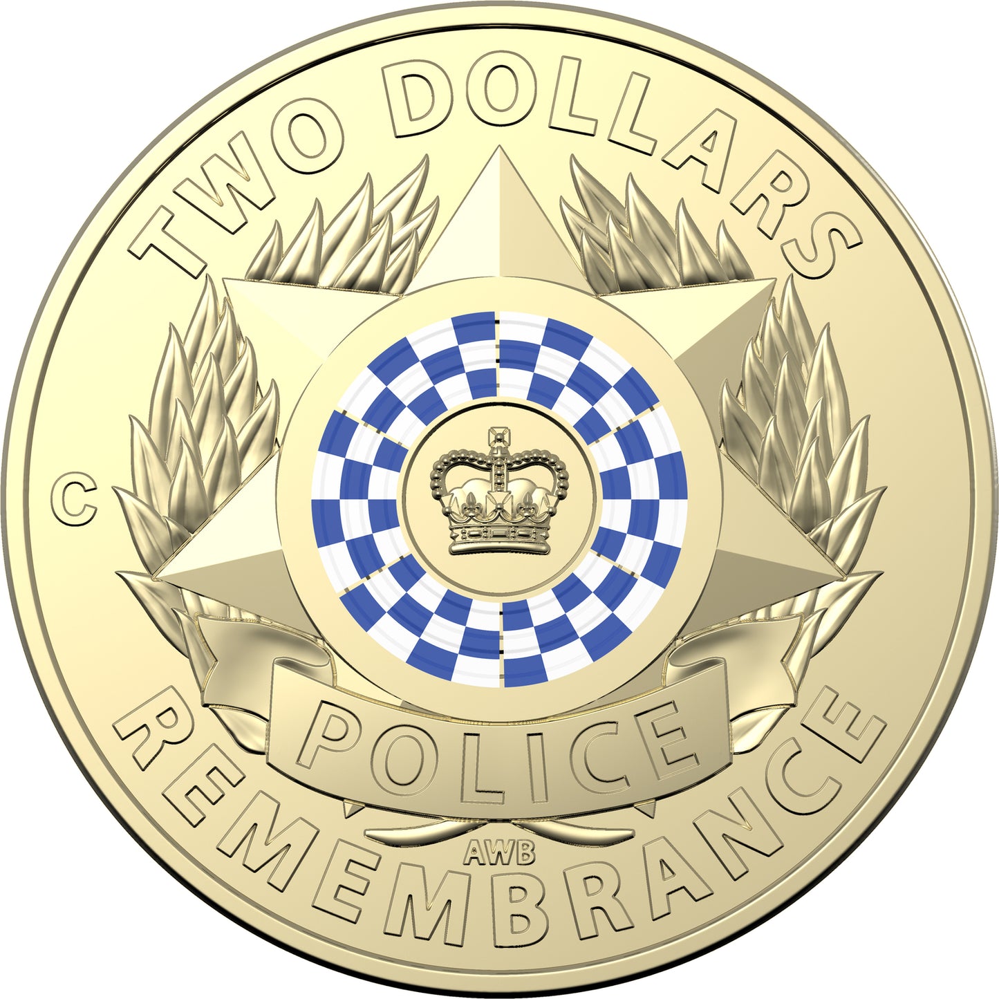 2019 $2 Police Rememberance C Mintmark Carded Coin