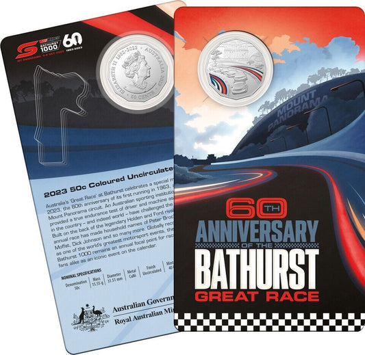2023 50c Bathurst Carded Coin
