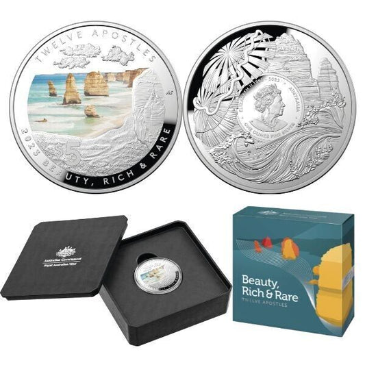 2023 $5 Silver Proof 1oz Domed Coin 12 Apostles
