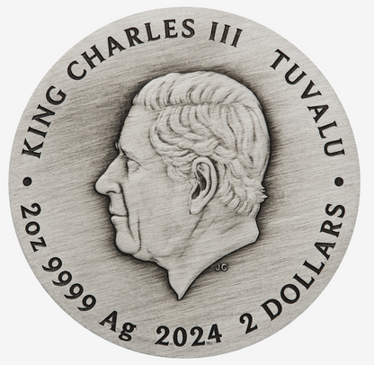 2024 Frida Kahlo 2oz Silver Antiqued Coin