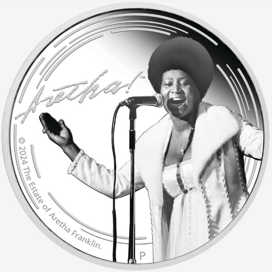 2024 Aretha Franklin 1oz Silver Proof Coin