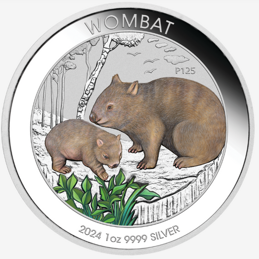 2024 Wombat 1oz Silver Bullion Coin On Card